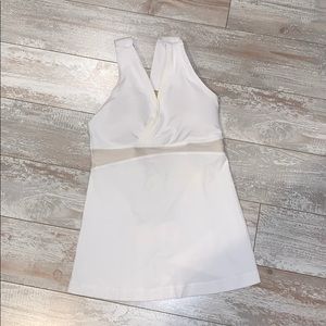 Lululemon white  top with built in bra size 6